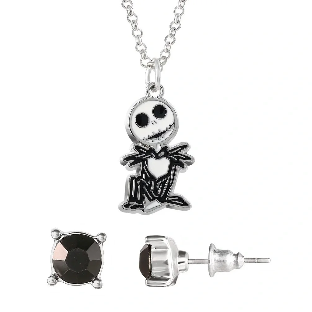 Nightmare Before Christmas Jack Skellington Headband Bow & Jewelry Set